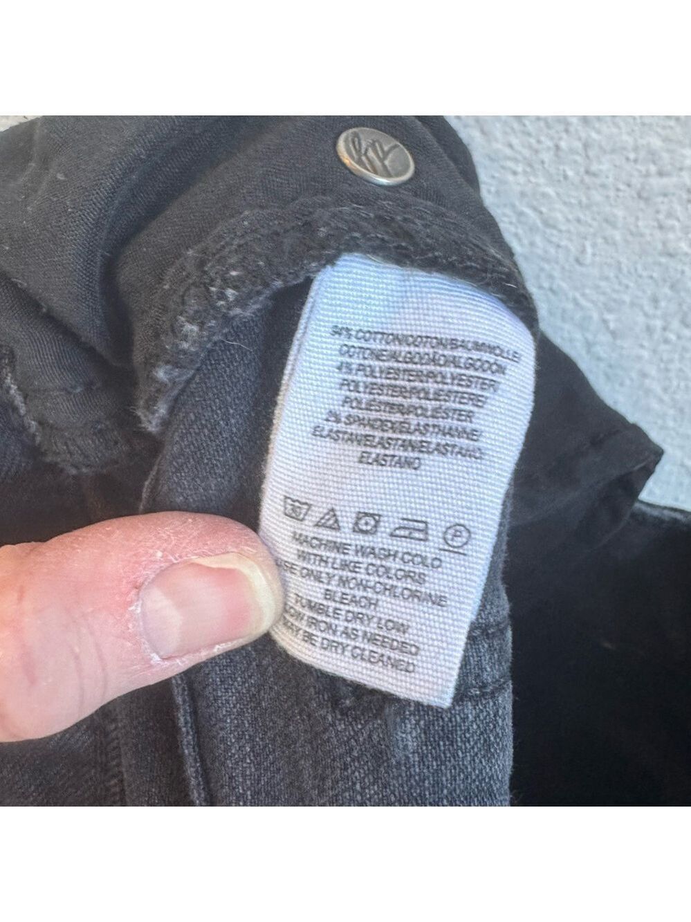 FREE PEOPLE High-Rise Black/Grey Stonewashed Denim - Picture 10 of 12